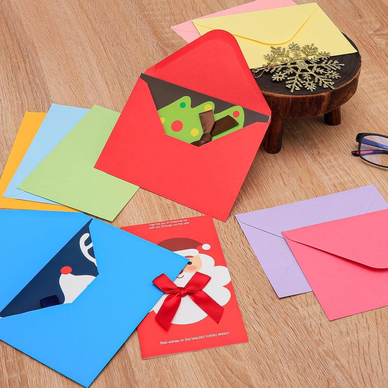 Keketer 100 Pack 4x6 Envelopes, Contour Flap A4 Color Envelopes for Engagement Invites, Weddings Invitation, announcements, Baby shower, Perfect for RSVP Card 120gsm, 4.5 x 6.4 Inches - 100% Recycled - Image 3